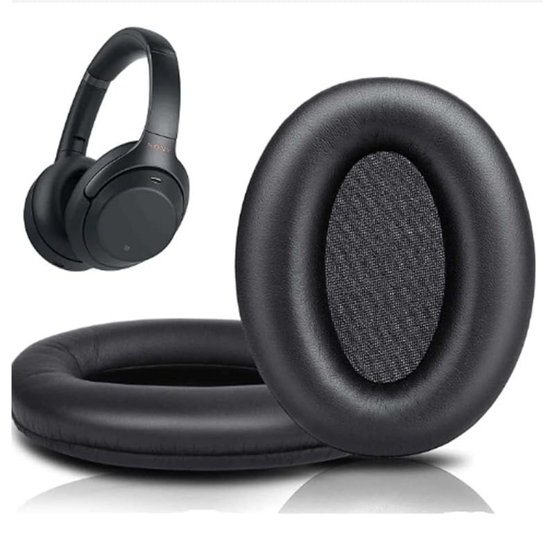 

1000XM5 ear pads, Sony WH-1000XM5 (WH1000XM5) Replacement ear pads for noise canceling headphones, soft touch leather, breathable noise isolation
