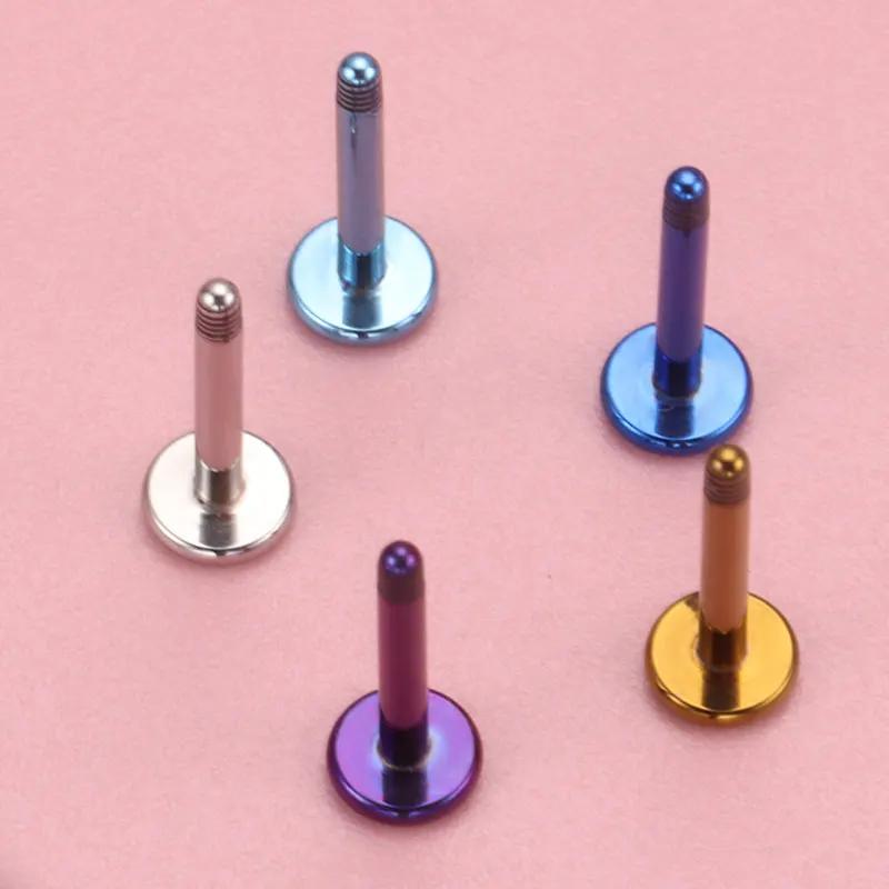 10pcs ASTM F136 Titanium Male Thread Labret Piercing 14G 16G Lab Lip Ear Tragus Replacement Body Jewelry Accessories