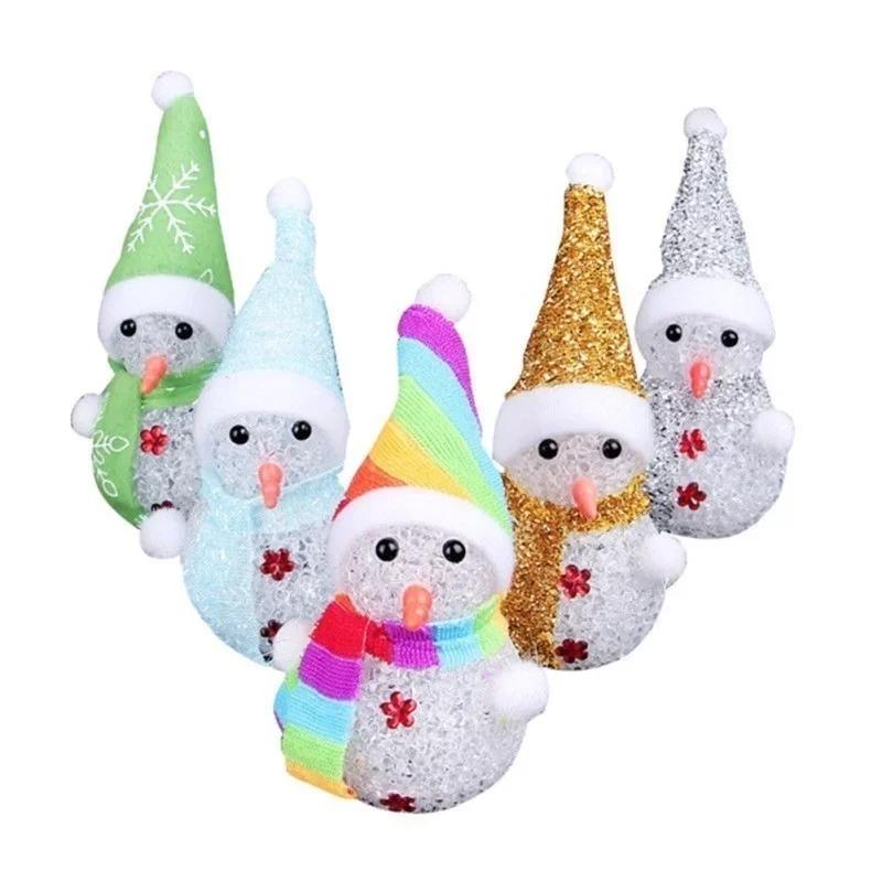 Vánoční dárek LED sněhulák Santa Claus Ornament vánoční stromeček světlo závěsné domácí dekorace