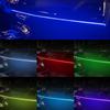 Car LED Ambient Light USB 64 Colors Acrylic Strips 110cm Full Colors RGB Car Interior Hidden App Remote Control Atmosphere Lamp