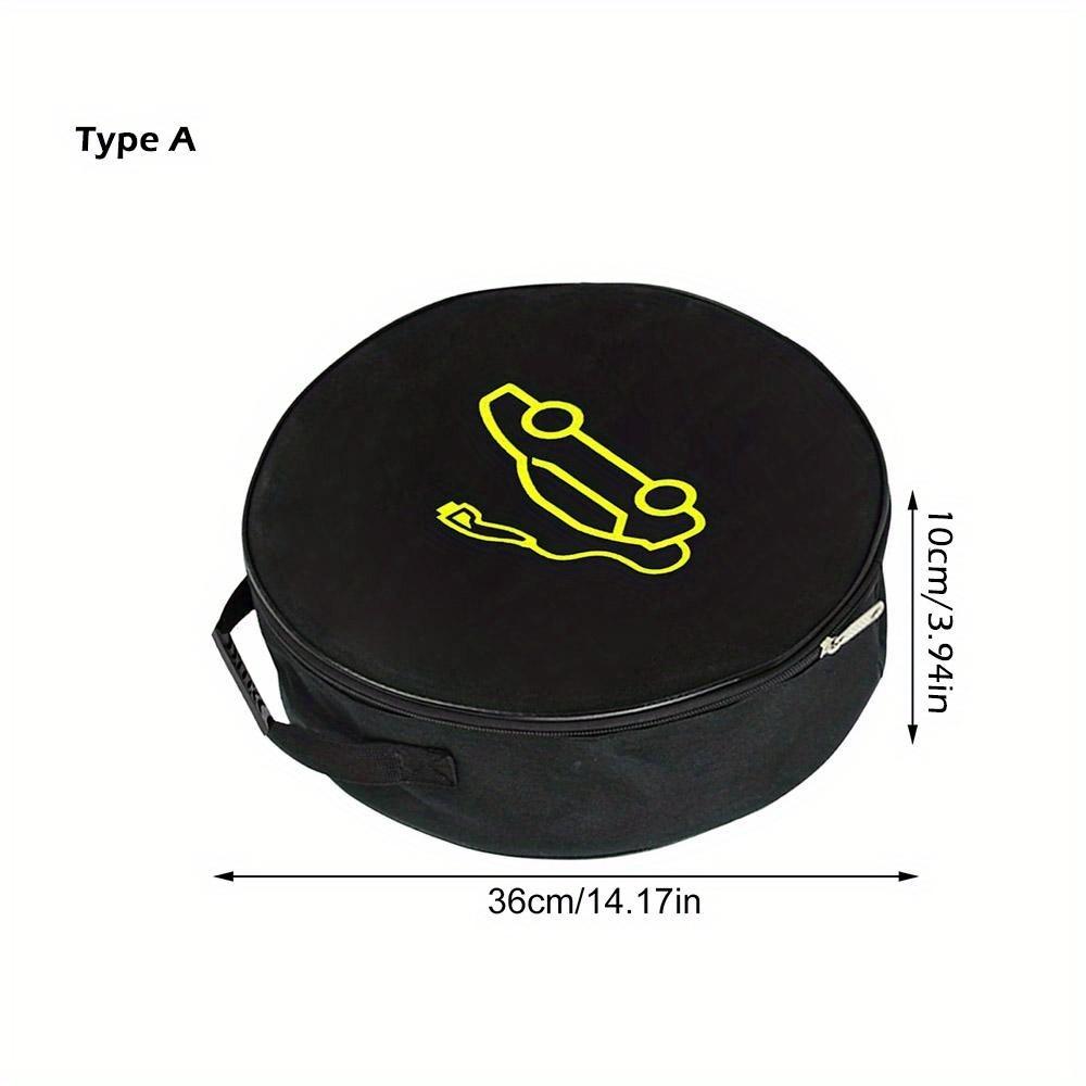 Electric Car Battery Jumper Cable Storage Bag, Waterproof EV Car Rechargeable Gun Storage Organizer for Charging Cables Cords