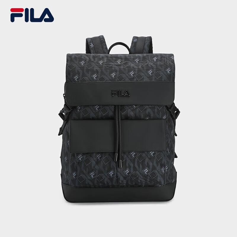 FILA Men's Black Warrior Casual Flip-Top Backpack