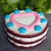 Realistic Shaped Heart Cake Toy Slow Rebound Stress Relief Craft Gift Children