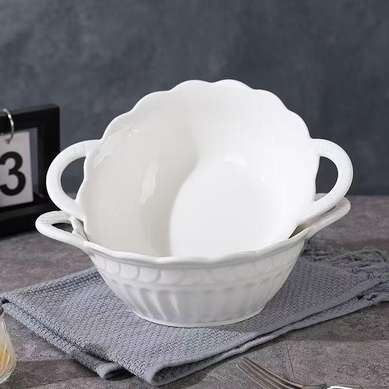 ZISIZ 10,5-Zoll Suppenschüssel mit Kronenprägung und Doppelgriff