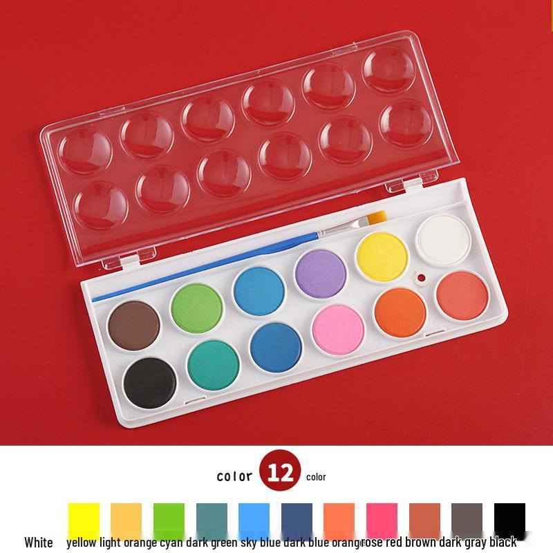 

Набор акварельных красок Boyixuan Eco-Friendly из 24 цветов в портативной жестяной коробке для начинающих Solid Watercolor Set