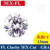 Toppkvalitet 0,5-5CT FL Klarhet 3EX Slipt D Farge Moissanitt Løs Dyrket Stein Diamant Moissanitt Sertifisert GRA Fine Moissanitt Smykker