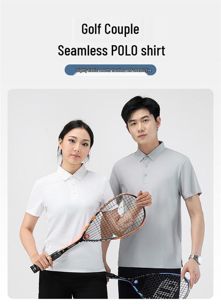 Unisex Summer Polo Shirt: No-Iron, Heat-Press Ice Silk, Business Style Workwear.