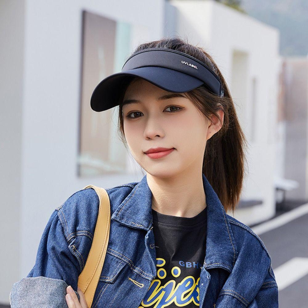 Solid Color Empty Top Hat Sunscreen Female Sunshade Hat Fashion Sun Protection Hat  Women/Girl