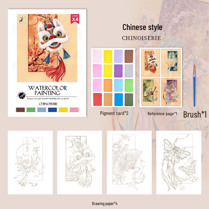 Kinder-Aquarell-Haftnotizen mit Malbuch zum DIY-Gouache-Zeichnen und Ausmalen