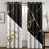 3D Marble Print Black&Gold Curtains Digital Printing Window Curtains for Living Room Luxury Bedroom Decor Drapes New Style