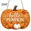 Wall Mounted Wooden Art Fall Thanksgiving Sign Door Hanger, 2D Sunflower Pumpkin Gnome Countryside Style Decor Plaque, Rustic Farmhouse Autumn Hanging