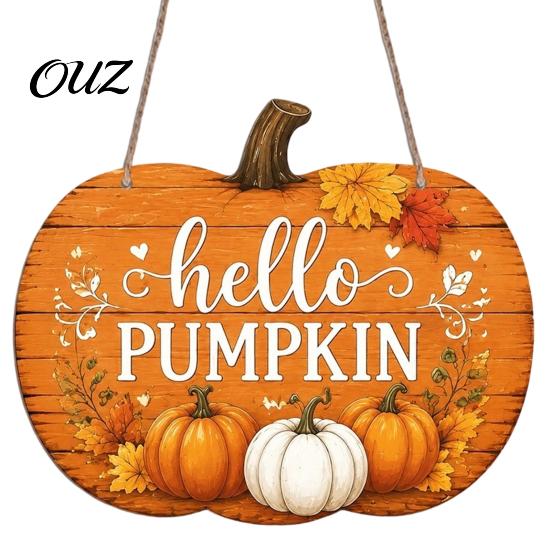 Wall Mounted Wooden Art Fall Thanksgiving Sign Door Hanger, 2D Sunflower Pumpkin Gnome Countryside Style Decor Plaque, Rustic Farmhouse Autumn Hanging