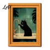 Artistic Photo Storage for Kitchen Appliances Funny Wooden Fridge Magnets Frame Retro Cute Cat In Bathroom Magnetic Rustic Brown Frames Metal