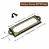 20 Pcs Rectangular Shape Drawer Label Holder Metal Shelf Tag Bracket  DIY Furniture Refit