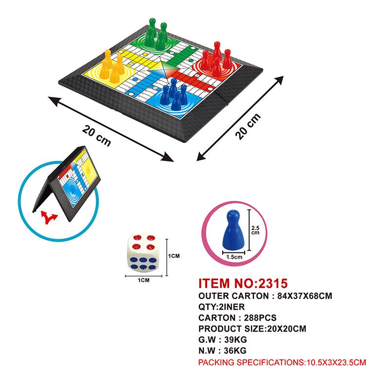 Portable Parcheesi Educational Board Game for Kids and Parents