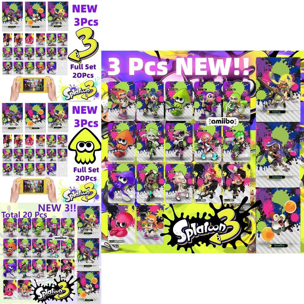 Splatoon3 Sada karet Amiibo Jet Warrior pro Nintendo Switch Limitovaná edice Včetně karet s oblečením