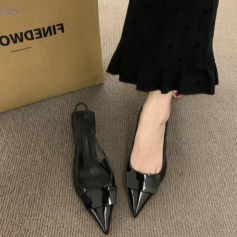 Fashion High Heel Sandals Summer Women's Shoes Pointed Toe Women Sandals Ladies Dancing Party Pumps 2025 Fashion Shallow Singbacks Shoes
