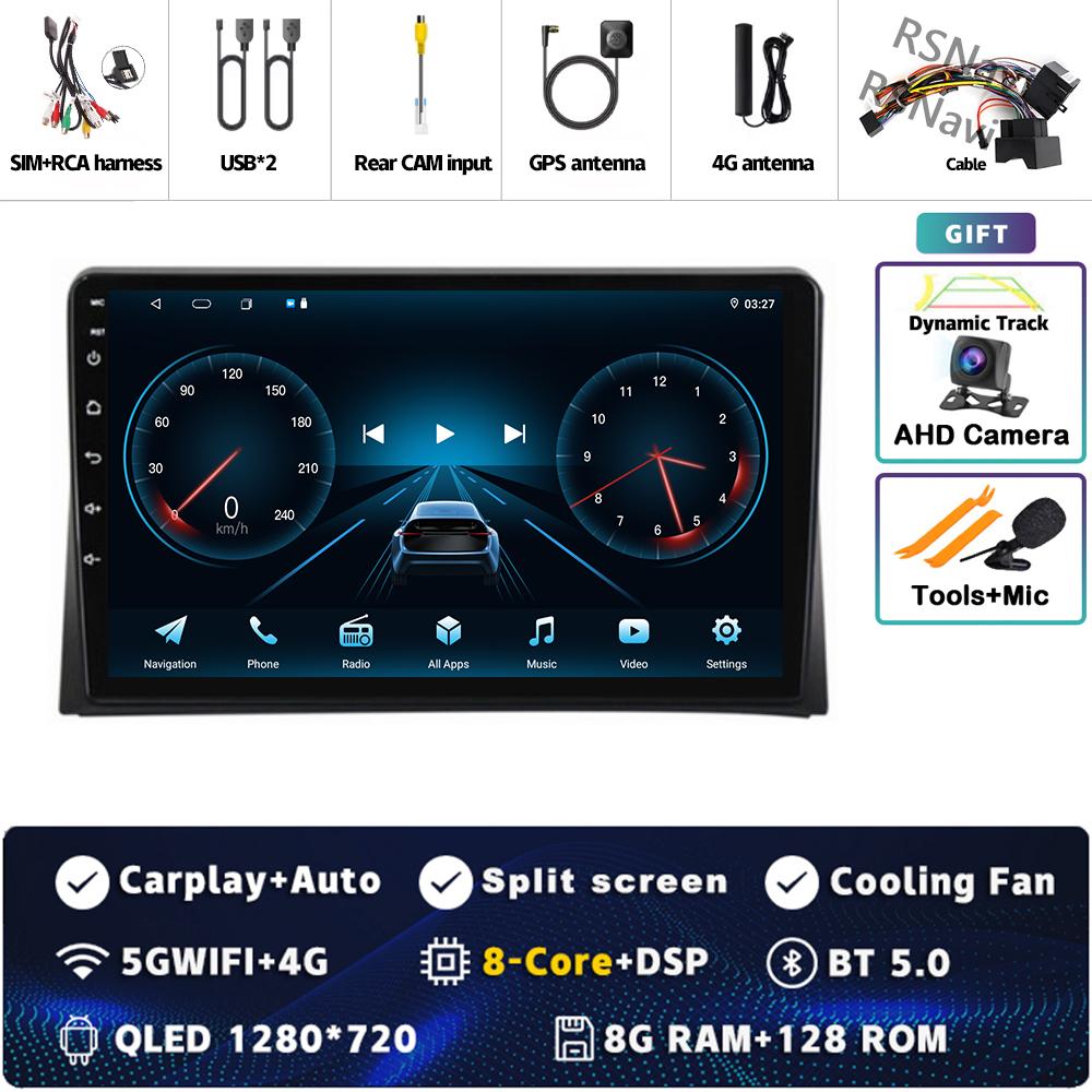 Android 14 Carplay Auto For Volkswagen Multivan T5 2003 - 2015 Car Radio Player Multimedia Stereo Navigation 2 DIN Head Unit BT