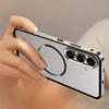 For Samsung Galaxy S25+/S24+ Magnetic Case Aluminium Alloy PC Matte Phone Cover Pop-Up Snap Lock