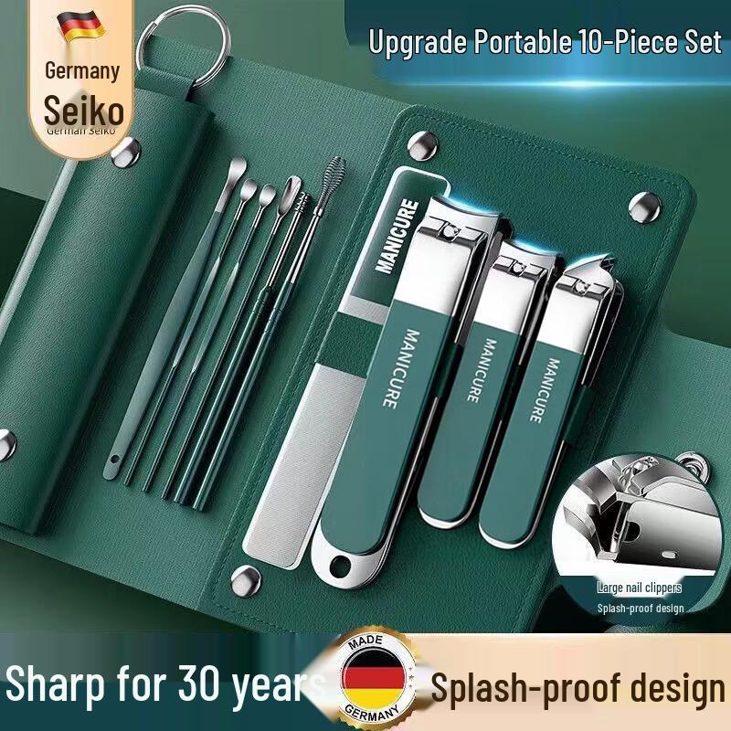 

Маникюрный набор с кусачками для ногтей и ушной ложкой с защитой от брызг