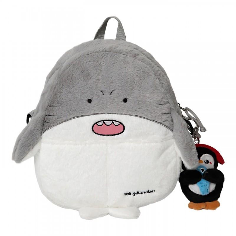 Cute Penguin Plush Backpack Female Cartoon All-match Student Commuting Bag Niche Light Travel Soft Girl