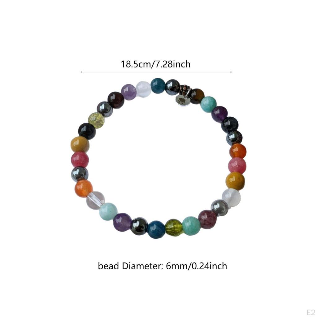 Beaded Bracelet Jewelry Stretch Decor Birthday Gift Statement Colorful for Holidays Daily