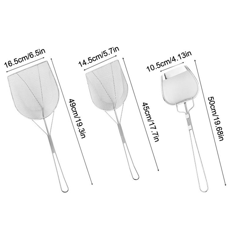 Stainless Steel Fryer Screen French Fries Frame Square Filter Net Encrypt Colander Strainers Shaped Frying Mesh Basket Strainer