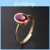 Ruby Classic Rings For Oval Women Elegant Light Luxury Simple Opening Adjustable Wedding Engagement Silver Jewelry Gift