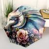1pc Fantasy Dragon Floral Automatic Opening/Closing Umbrella - Portable 3-Fold Design, 8-Bone Iron Frame Outdoor Umbrella, Perfect Festival Gift
