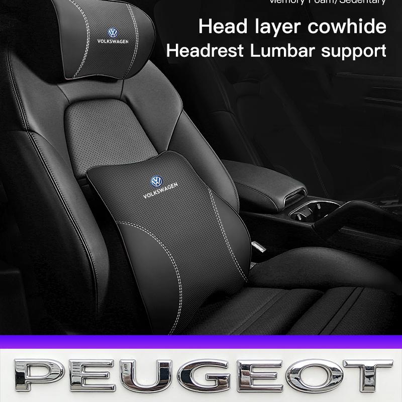 Car Neck Pillow Seat Headrest Support Waist Pillow Accessories Valve Cap For VW Golf Amarok T5 Phaeton Teramont ID3 Tiguan T-Cro