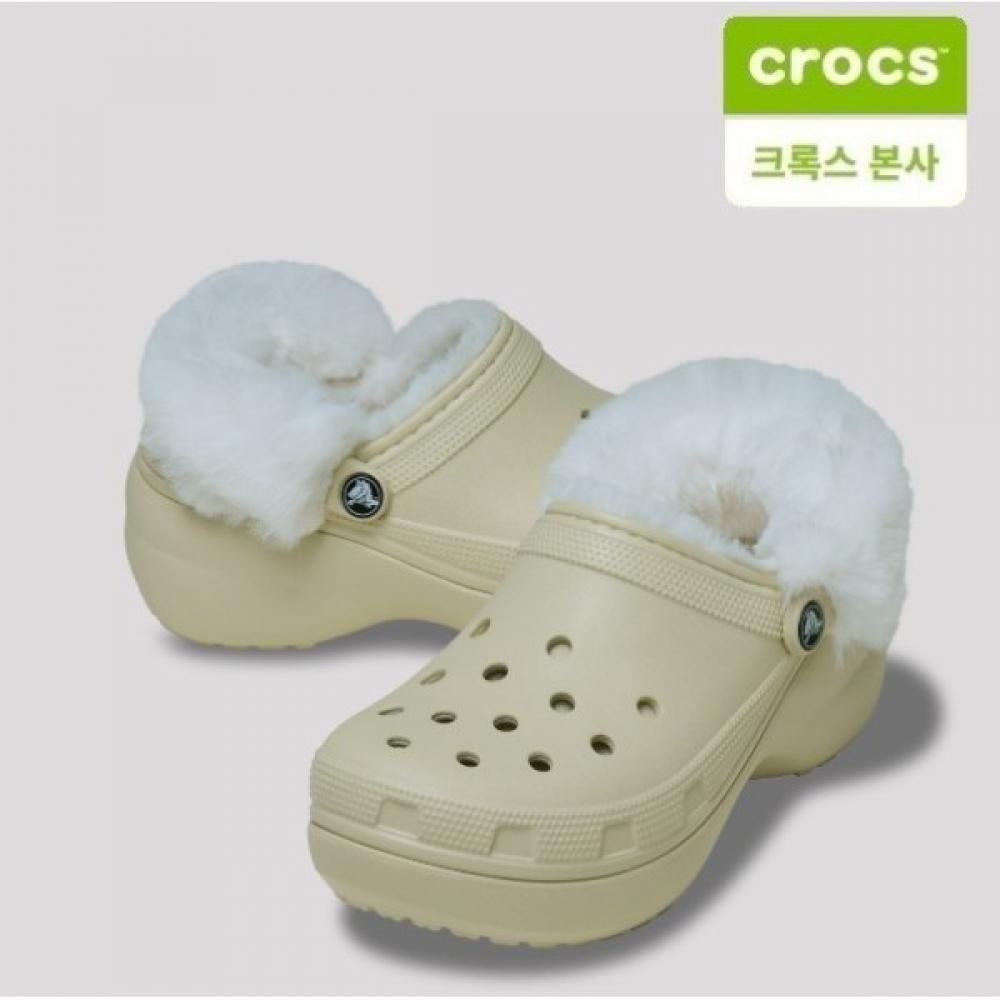 Crocs Platform Fuzz Lined Clog 212854 2y2 W9(260)