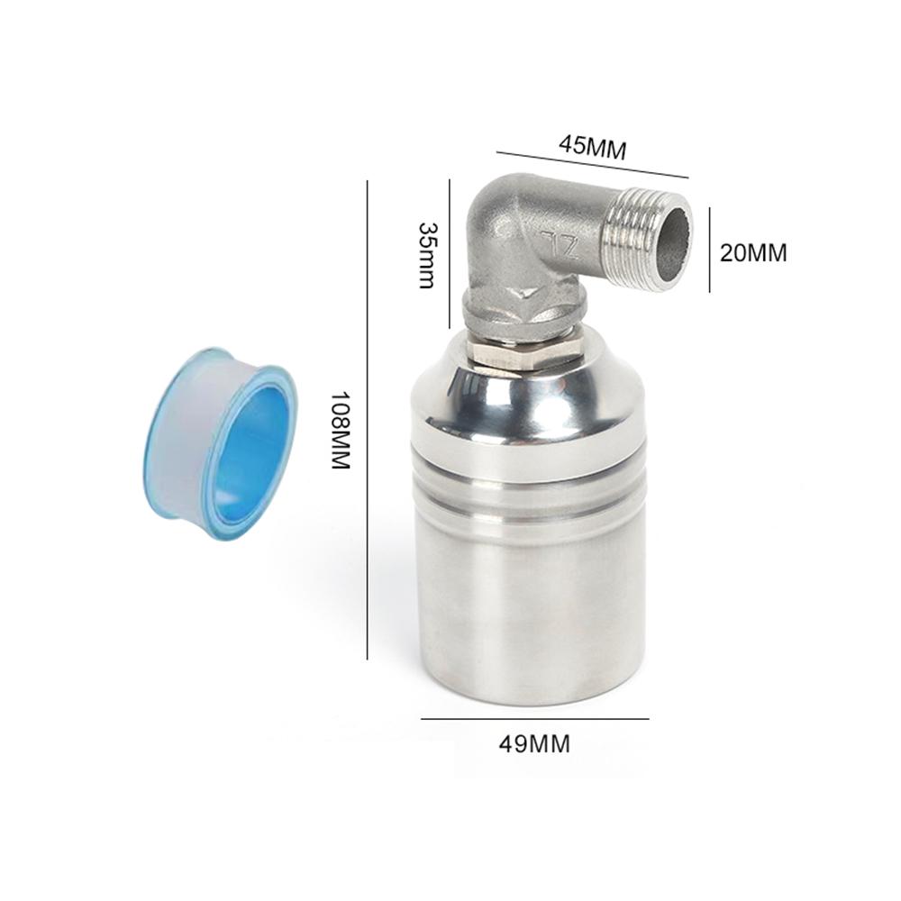 Valvola A Galleggiante Automatica 1' In Acciaio Inox Per Serbatoio Acqua - Spegnimento Automatico - Ingresso Acqua Superiore
