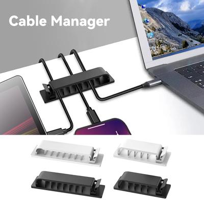 New 5/8Holes Cable Organizer Cable Protector Desktop USB Cable Winder Mouse Keyboard Earphone Wire Organize Power Holder