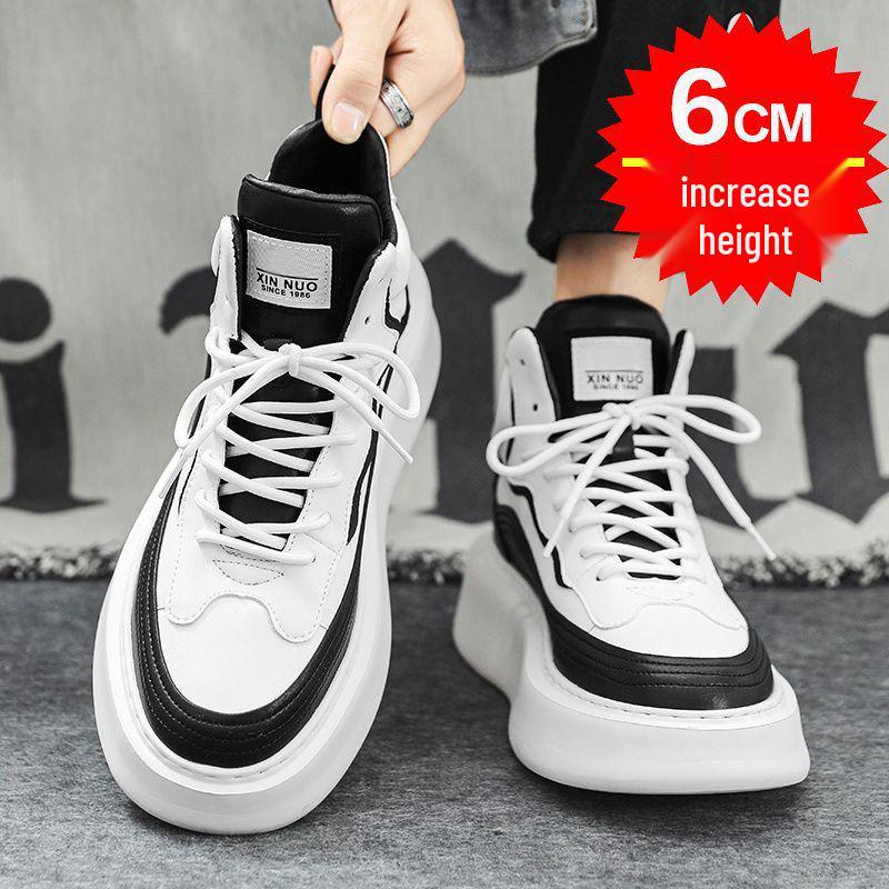 Men's Trendy High-Top Winter Shoes: Casual, Wear-Resistant, Thick Sole Sports Sneakers