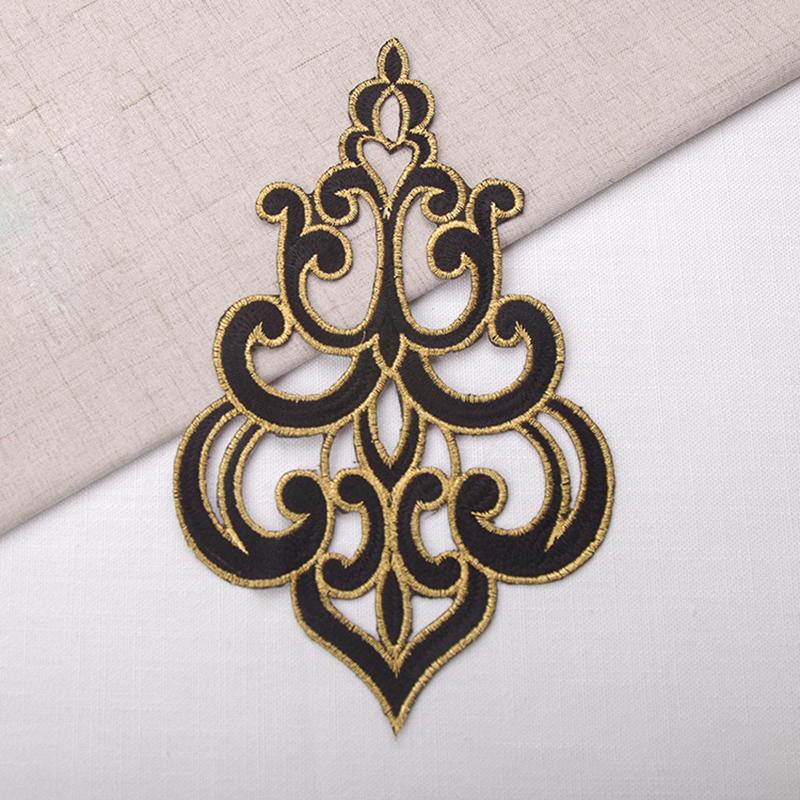 1Pcs Black White Red Moire Motif Patch Repair TrimDecoration Dly Home Furnishing Curtain Clothing Decoration