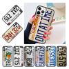 Retro Cool License Plate Number Cover For iPhone 17 Air 15 16e 14 13 12 Pro Max 11 Pro Max Plus Phone Case Coque