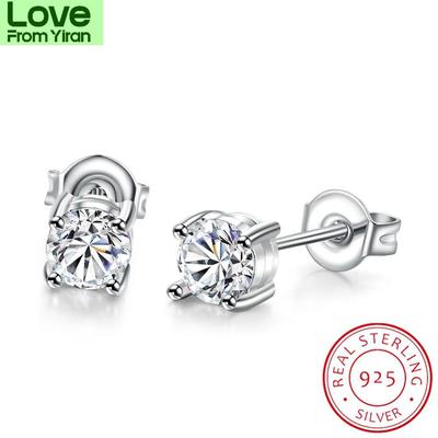 Gioielli Fini Con Orecchini a Lobo in Zirconia Per Donne e Orecchini di Cristallo Femminili Adatti per Festa di Matrimonio