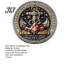 Round Challenge Coin Guardians of The Sea Coin, They Stood Watch Souvenir Engraved Keepsake Double-sided Collectible Gift for Navy Veteran
