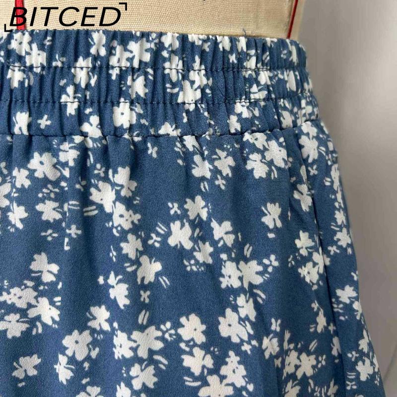 BITCED Women's Fashion Casual Floral Print Summer Spring Skirt