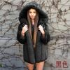 Fur Sales Fox Fur Imitation Fur Jacket Women's Hooded Splicing Medium and Long Coat Light Luxury European and American Style
