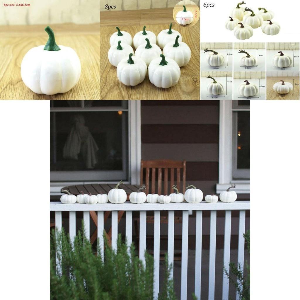 Hochwertige weiße künstliche Schaumkürbisse, perfekt für festliche Heimdekorationen