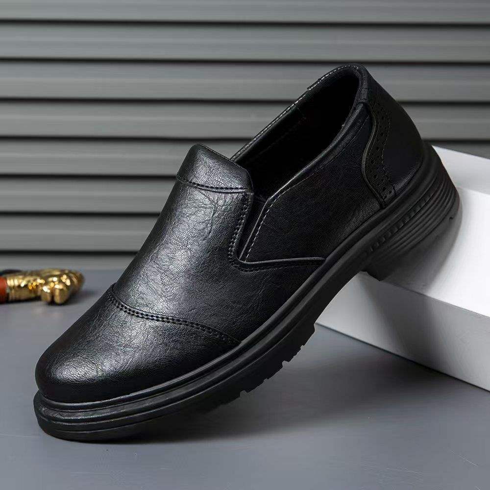 

New casual leather shoes single cotton leather face dress retro Hong Kong style fur integrated 39