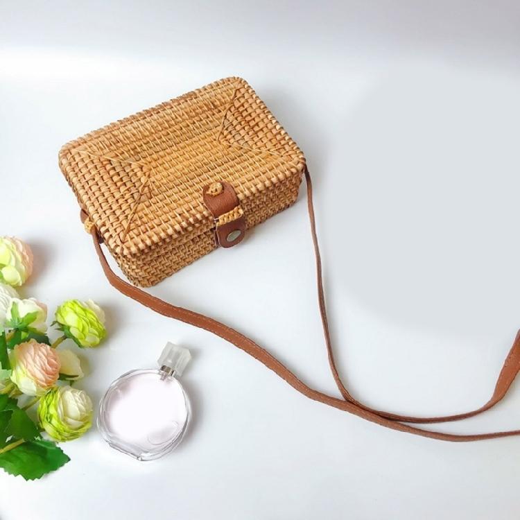 Handwoven Shoulder Bag Crossbody Bags Rattan Bag for Women Girl Vintage Handbag