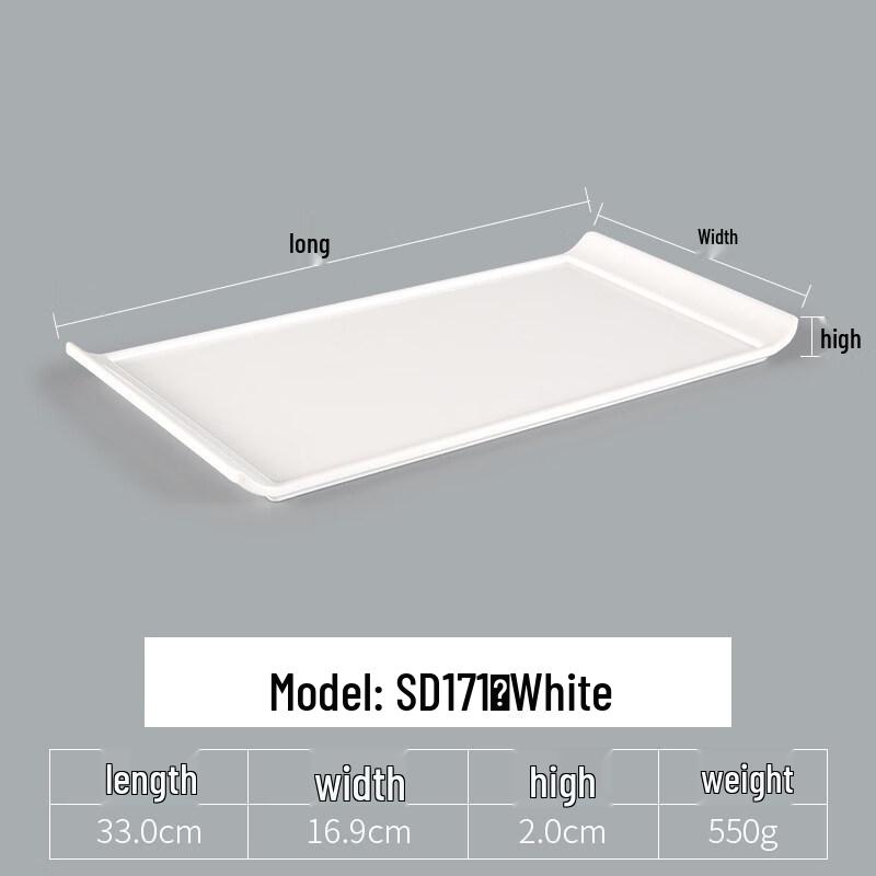 Food-Grade Rectangular Melamine Serving Plate