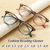 Women Fashion Retro Reading Glasses Vintage Square-framed Anti-blue Light Presbyopia Glasses Men Ultralight Far Sight Eyewear