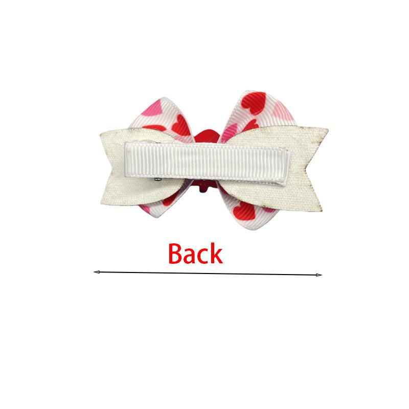 Valentine's Day Heart & Strawberry Bow Hair Clip