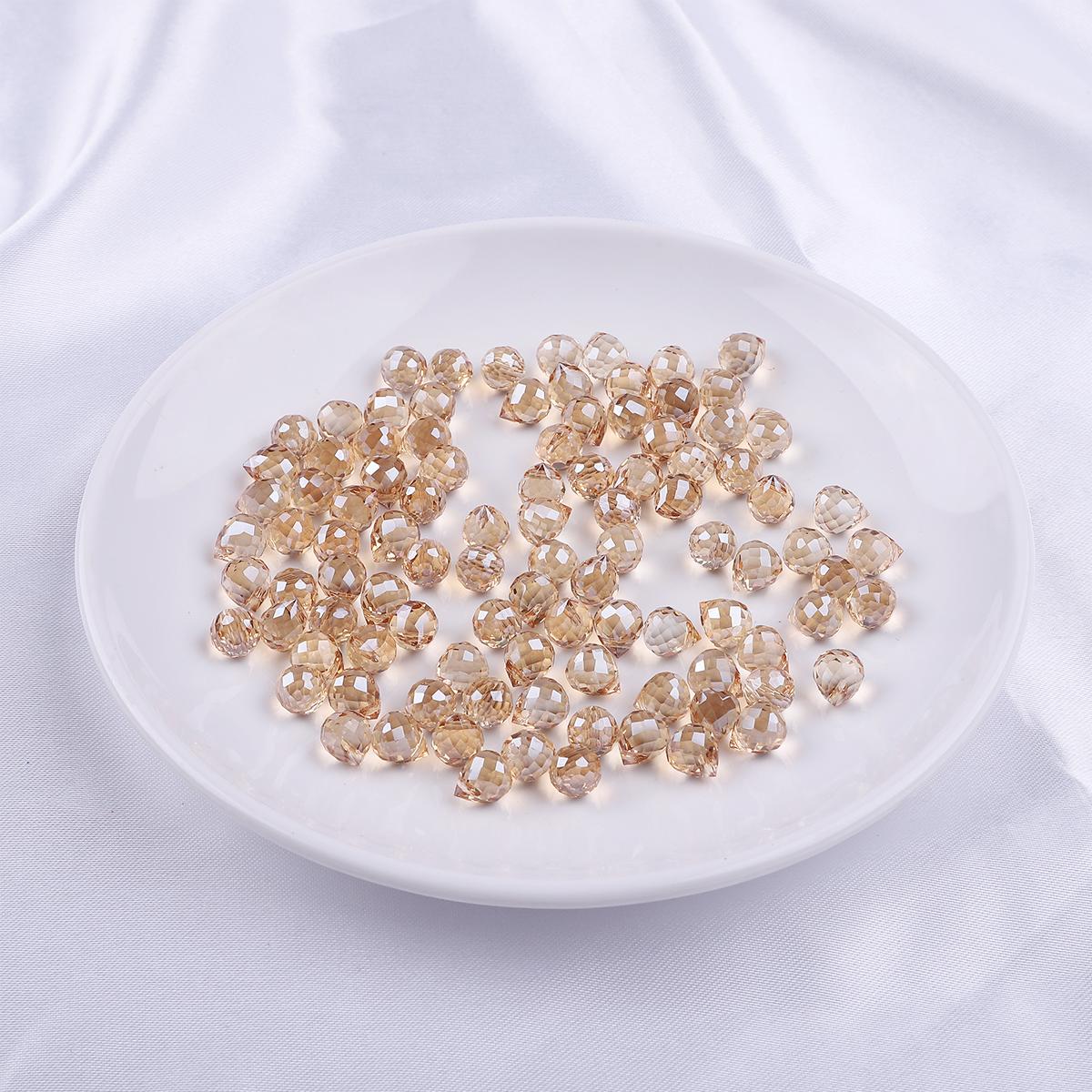 

10 шт., капли воды, кристаллы, граненые, свободные стеклянные бусины-разделители для изготовления ювелирных изделий своими руками, браслета и ожерелья