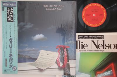 LP Record WILLIE NELSON - Without A Song 25AP2719 CBS SONY 1983 Japan Obi Country/Folk Used