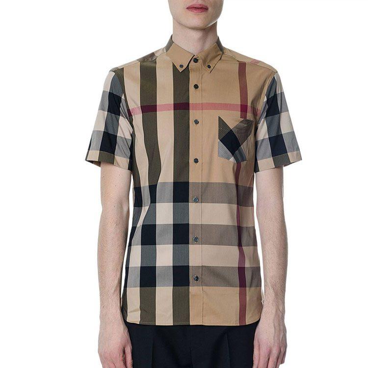 Burberry Shirts Men's Camel Moderate Other 40458371