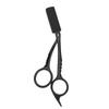 2 in 1 Eyebrow Scissors with Comb Ergonomic Handle Stainless Steel Brows Trimmer for Men Women